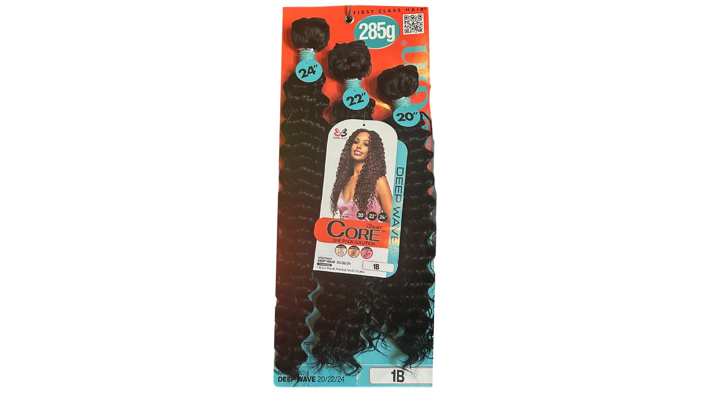 Bobbi Boss Miss Origin CORE 3PCS DEEP WAVE 20&quot;/22&quot;/24&quot;-Color:1B