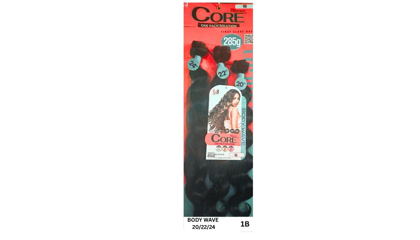Bobbi Boss Miss Origin CORE 3PCS Body Wave 20&quot;/22&quot;/24&quot; Color:1B