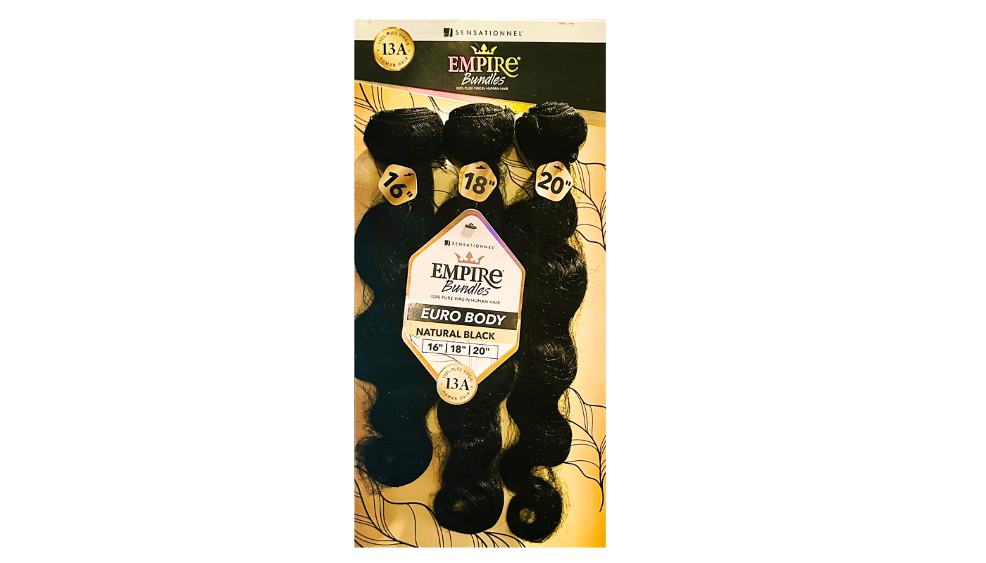 Sensationnel Empire Bundles - Euro Body 16&quot; 18&quot; 20&quot;-Natural Black