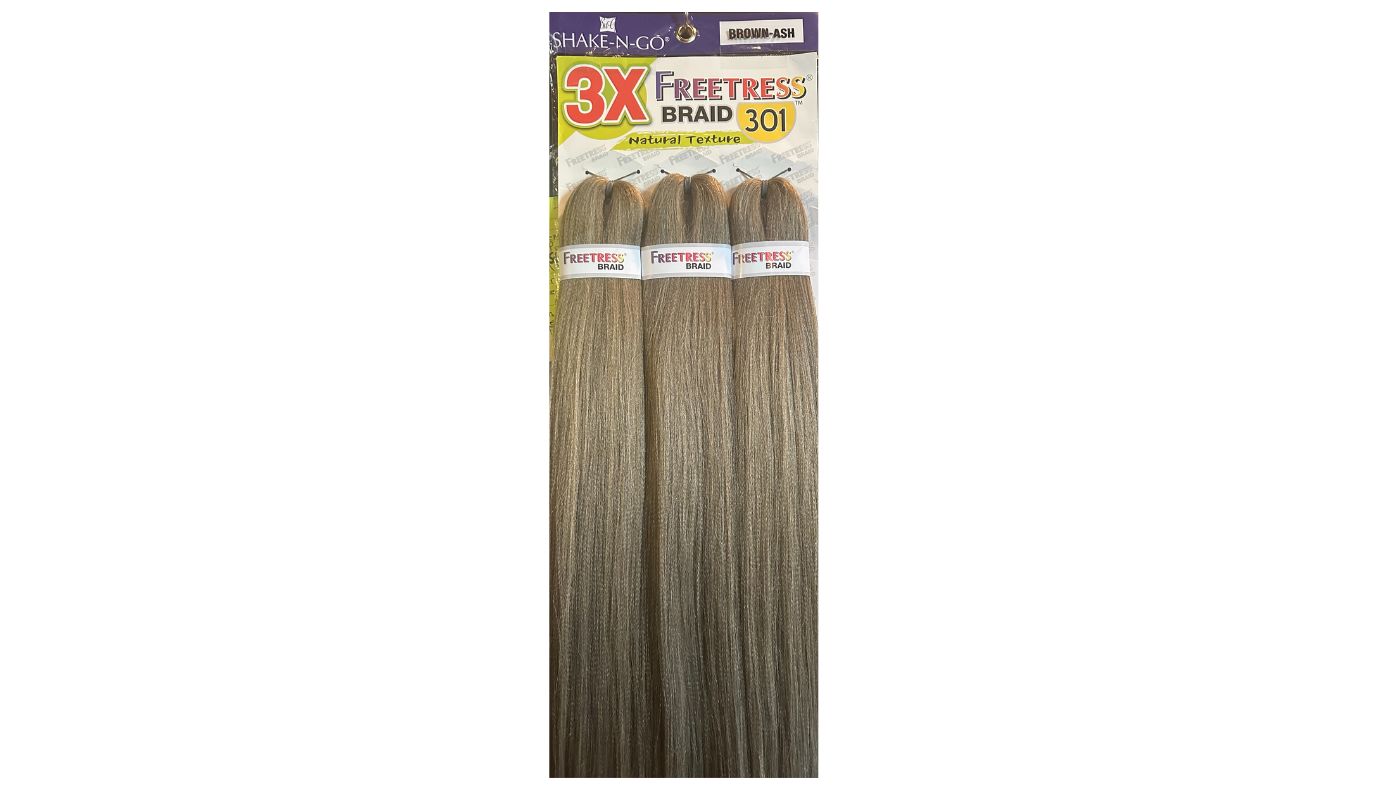 Freetress 3x Braid 301 28” Color: Brown-Ash Freetress 3x Braid 301 28” Color: Brown-Ash