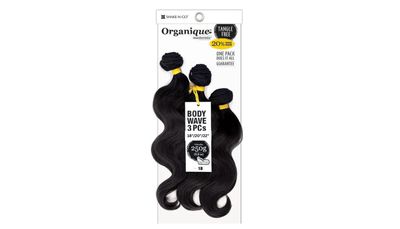 Shake N Go Organique Mastermix 3Pcs Body Wave 18&quot;/20&quot;/22&quot; Color: 1B