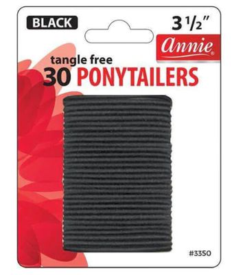 Annie No Tangle Ponytailers 3.5" 30ct Black