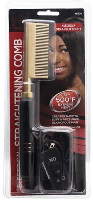 Hot & Hotter Electric Straightening/Pressing Comb Medium Straight Teeth Hot & Hotter Electric Straightening/Pressing Comb Medium Straight Teeth
