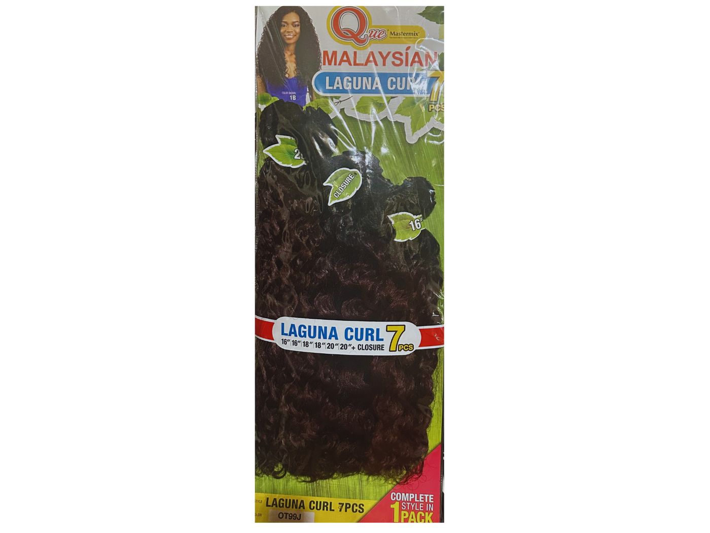 Que Mastermix Malaysian Laguna Curl 7pc Bundle Hair- Color: OT99J Que Mastermix Malaysian Laguna Curl 7pc Bundle Hair- Color: OT99J