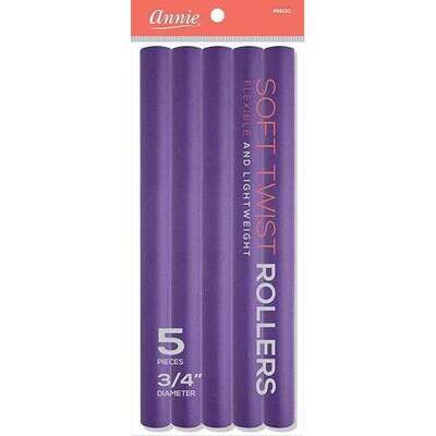 Soft Twist Rollers 3/4" Purple 5 piece