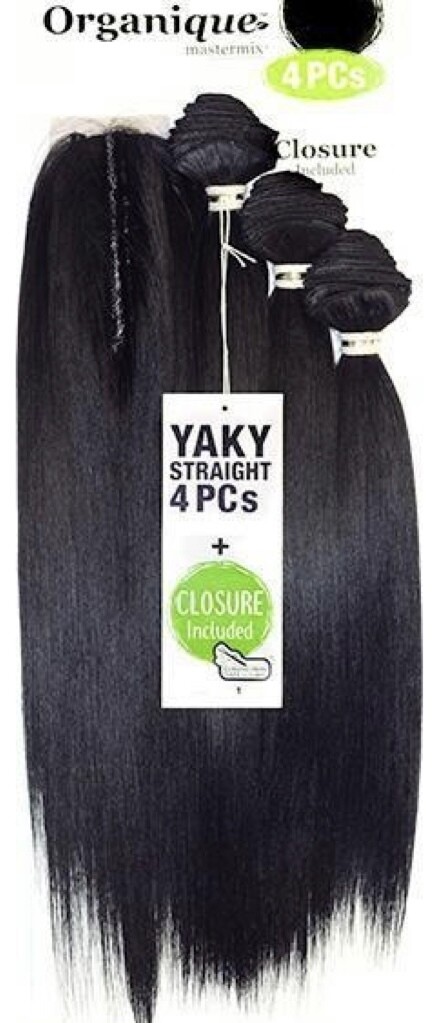Organique Mastermix YAKY STRAIGHT 4PCS 18”,20”,22” +Closure Color:1B
