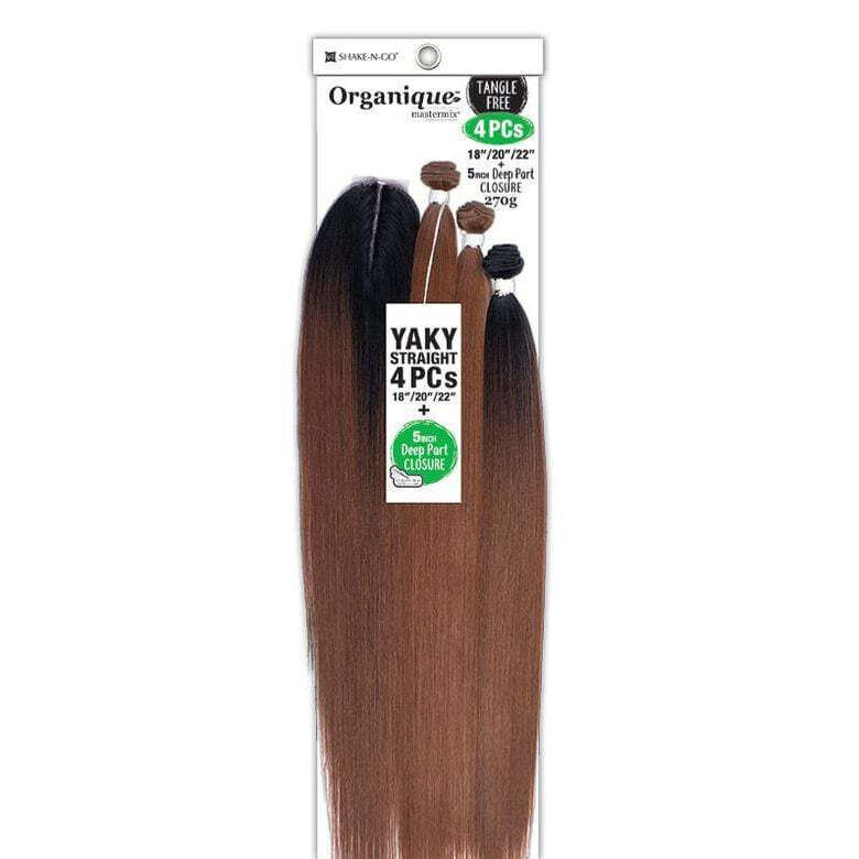Organique Mastermix YAKY STRAIGHT 4PCS 18”,20”,22” +Closure Color:OT30
