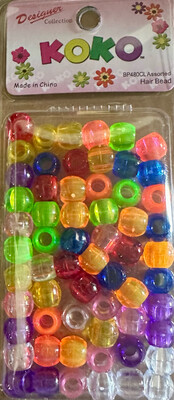 Beads Medium Clear Colored Assorted 737