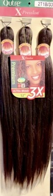 X-Pression Outre 3x 52" Color: 2T1B/33 (braid length 26”)