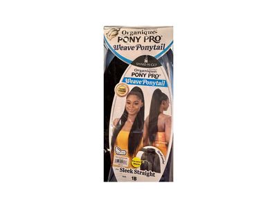Organique Pony Pro Weave Ponytail Sleek Straight Color: 1B
