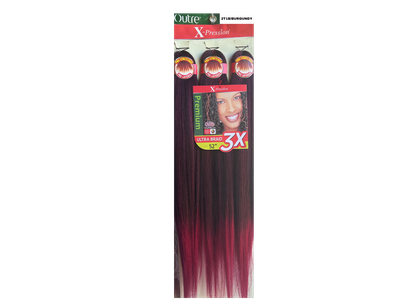 X-Pression Outre 3x 52" Color: 2T.1B/Burgundy (braid length 26”)