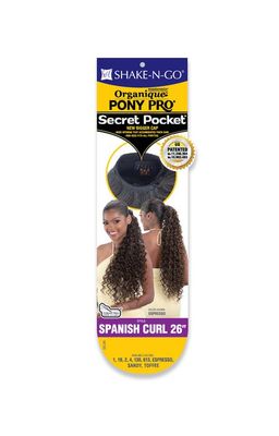 Secret Pocket Pony Pro - SPANISH CURL 26" Color:1B