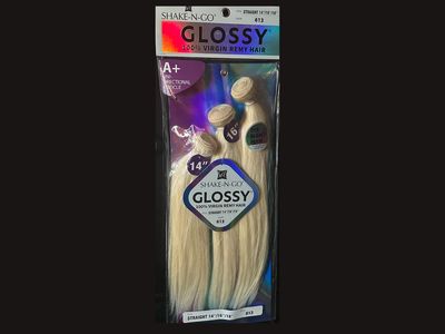 Shake N Go Glossy Virgin Remy Weave 14" 16" 18" Straight Color: 613
