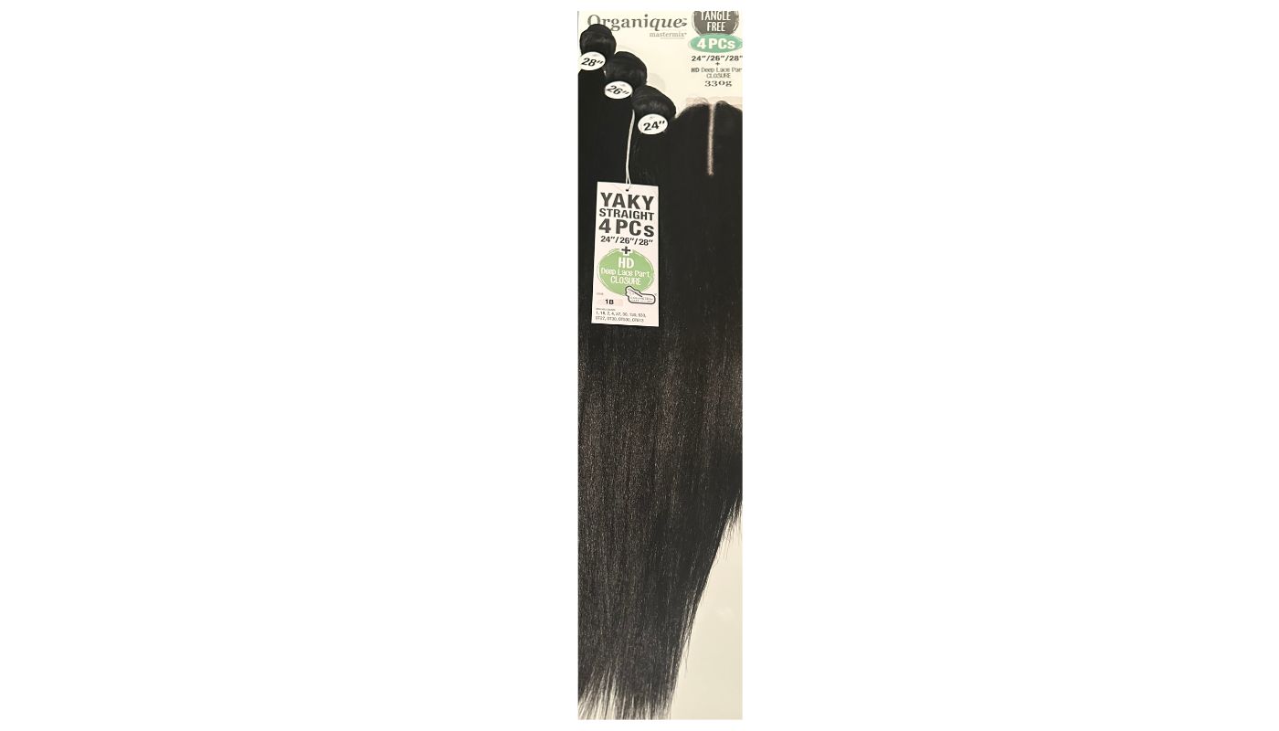 Organique Mastermix 4pcs Yaky Straight 24"/26"/28" Color: 1B