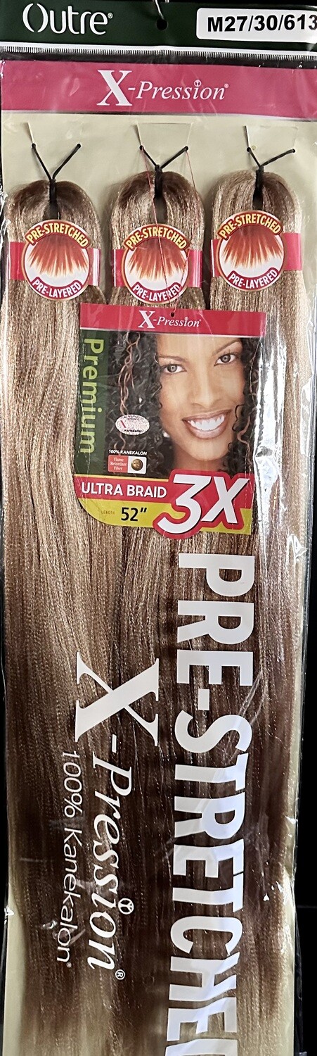 SINGLE ITEM CLEARANCE--X-Pression Outre 3x 52" Color: M27/30/613***OPEN PACK SINGLE ITEM CLEARANCE--X-Pression Outre 3x 52" Color: M27/30/613***OPEN PACK