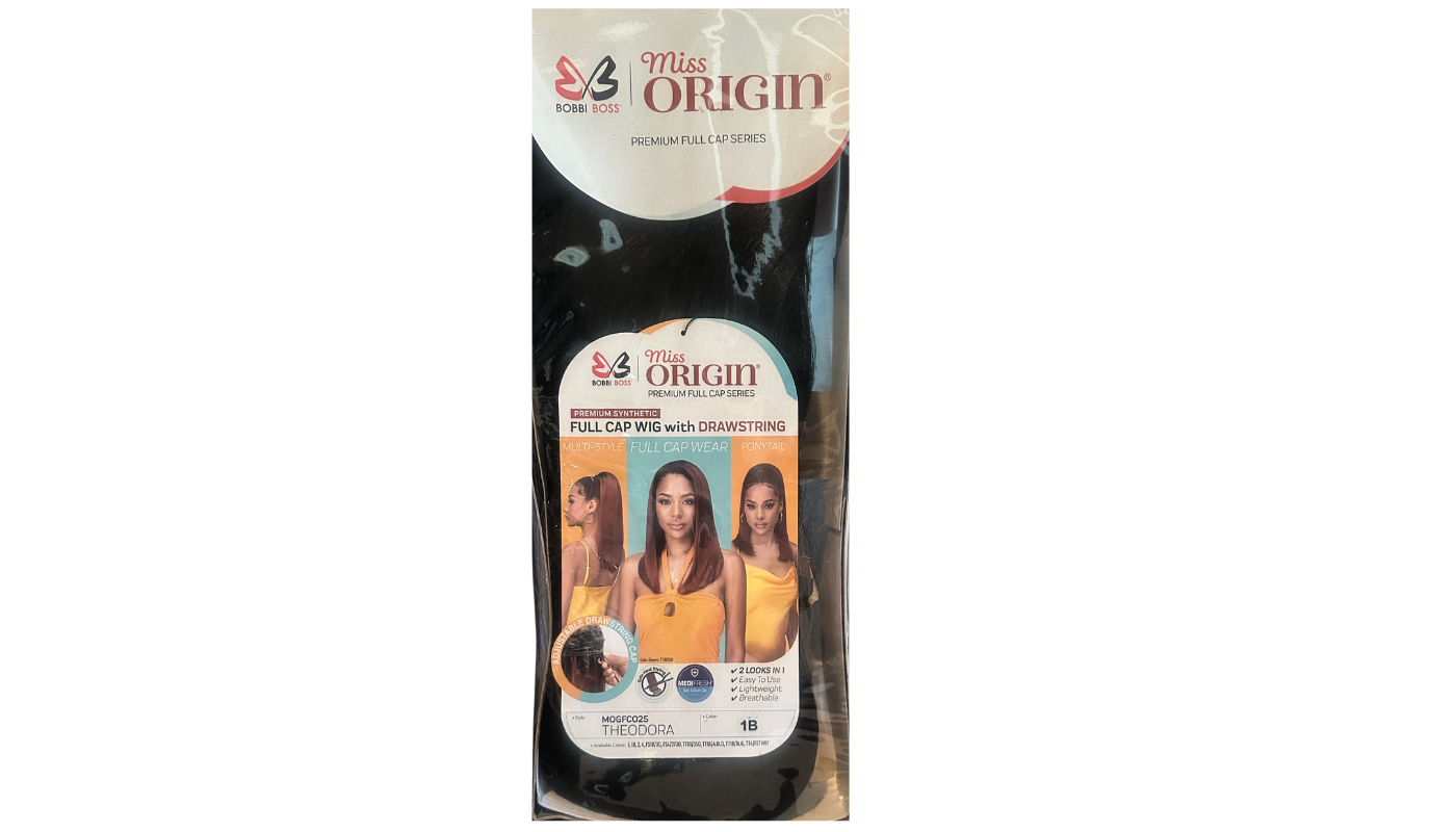 Bobbi Boss Full Cap Drawstring  Wig  Theodora-Color:1B