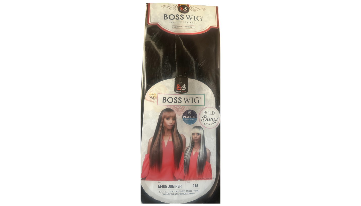 Bobbi Boss Bang Full Wig-JUNIPER Color:1B