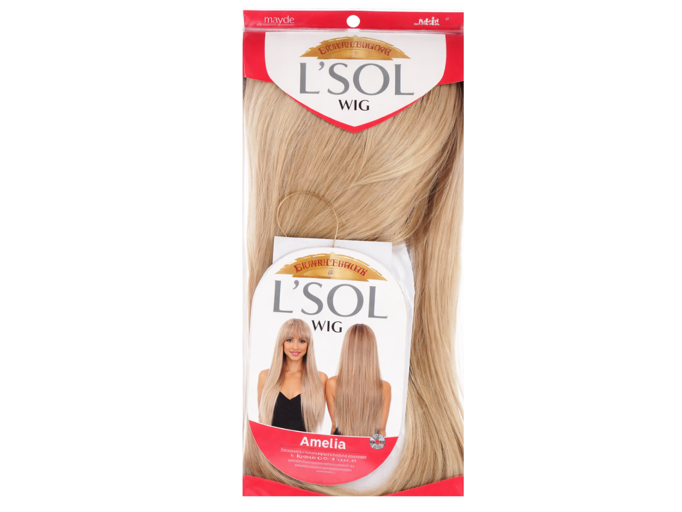 Mayde L'SOL Full Wig - AMELIA-Color: Ash Brn