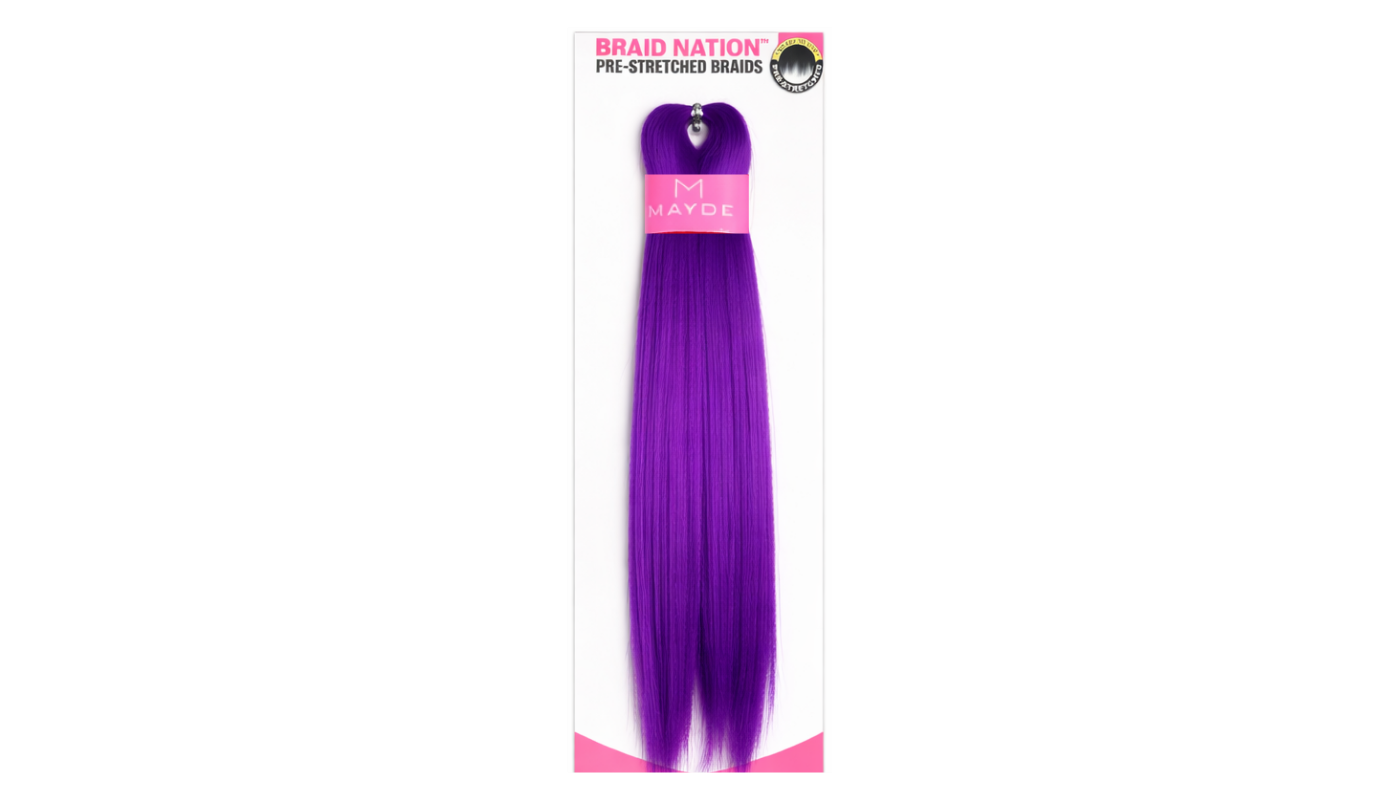 Mayde Beauty 1X BRAID NATION KID 18"-PURPLE