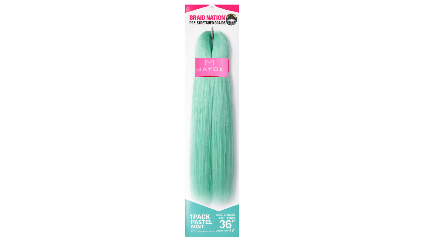 Mayde Beauty 1X BRAID NATION KID 18"-PASTEL MINT