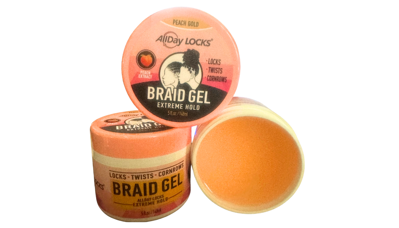 AllDay Locks-Locks &amp; Braid Gel Control-Peach 5oz