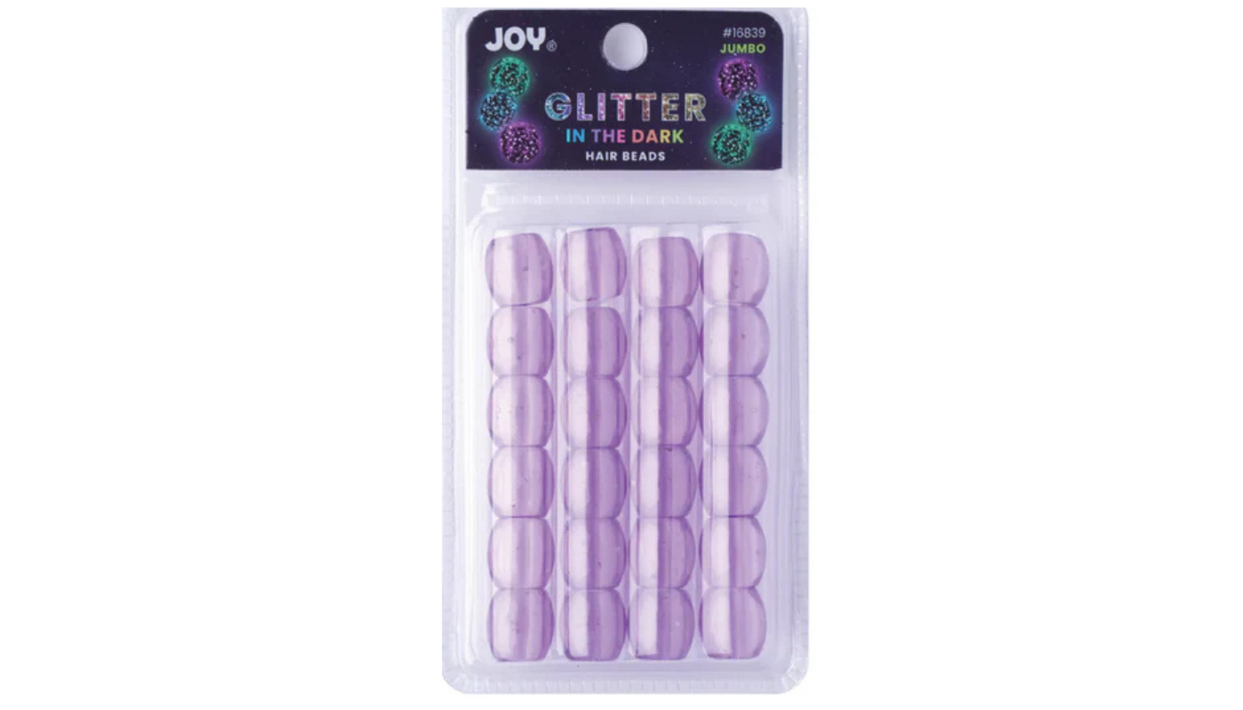 Beads- Glitter in The Dark-Purple 24pcs