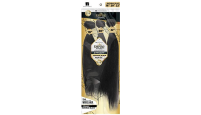 Sensationnel Empire Bundles 18" 20" 22" STRAIGHT:Color: Natural Black
