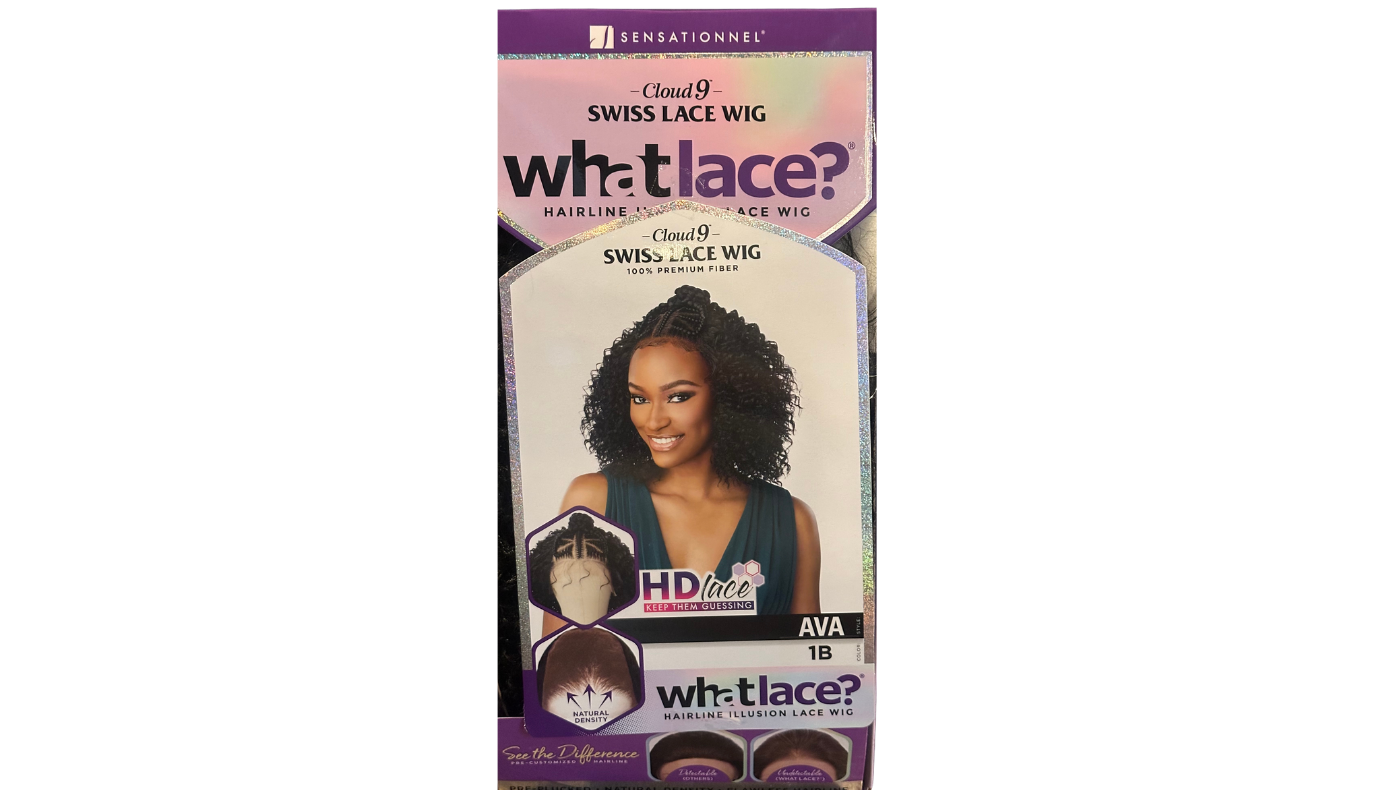 Sensationnel Cloud 9 What Lace Swiss Lace HD 13x6 Front Lace Pre-Braided Wig - AVA Color:1B