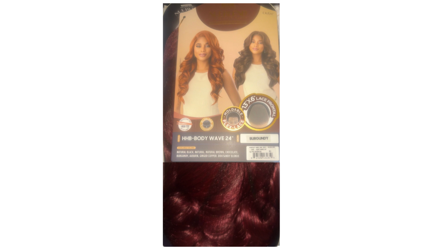 Outre Nueblend Human Hair Blend Glueless Flex-Lace 13x6 -BODY WAVE 24" Color: Burgundy