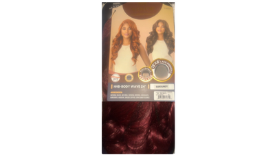 Outre Nueblend Human Hair Blend Glueless Flex-Lace 13x6 -BODY WAVE 24" Color: Burgundy