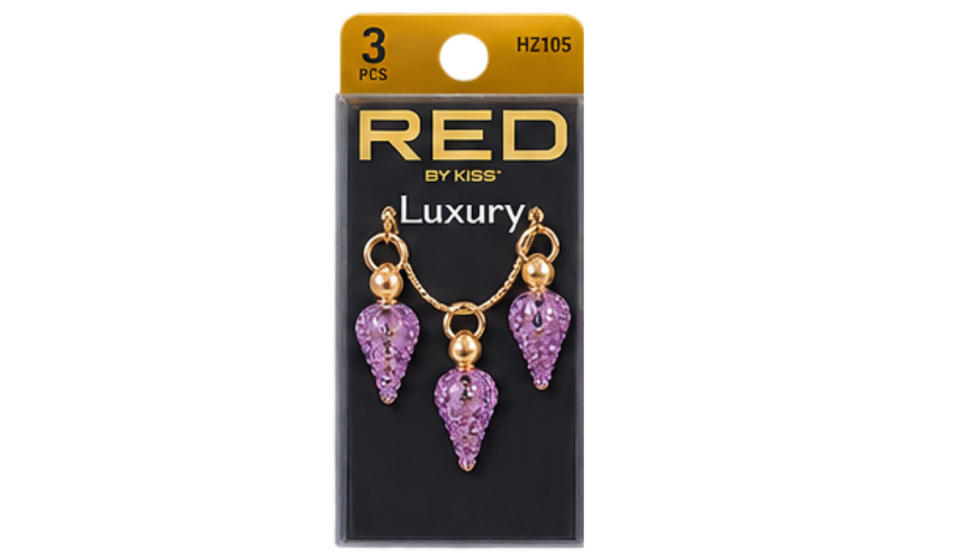 Braid Charms: Luxury Purple /Gold Shell