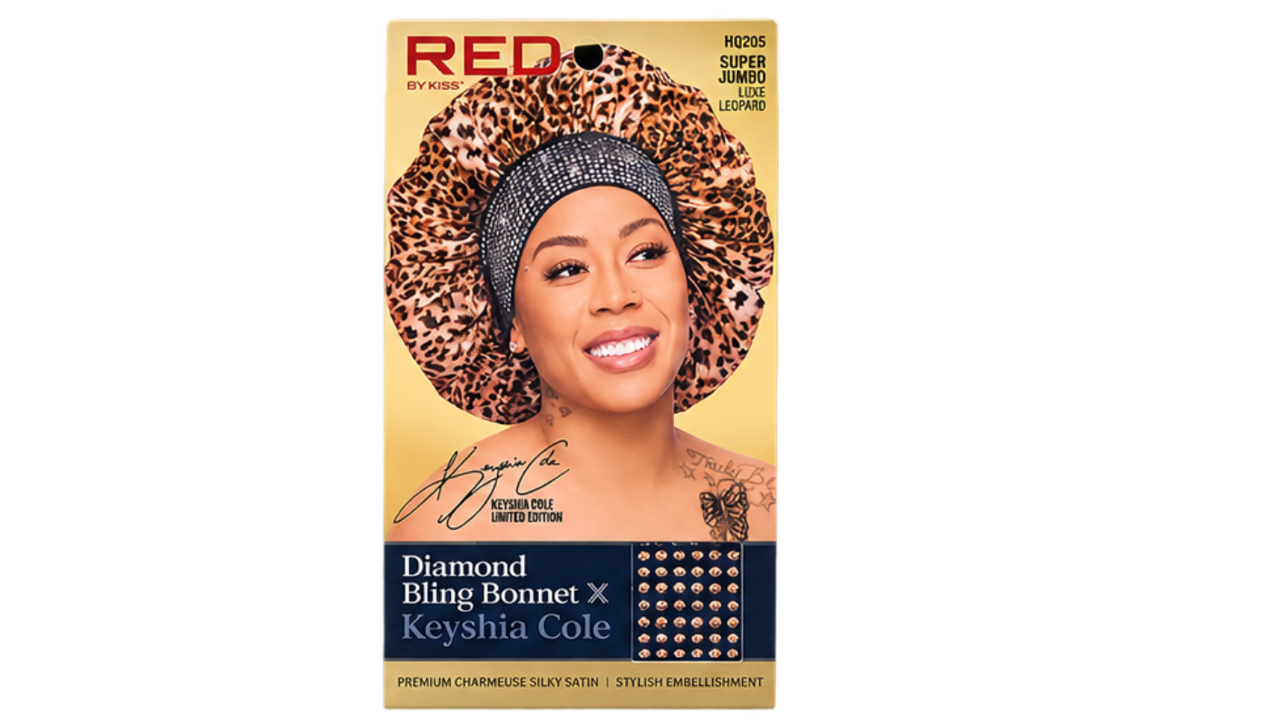 Red By Kiss:Diamond Bling Bonnet Luxe Leopard Super Jumbo