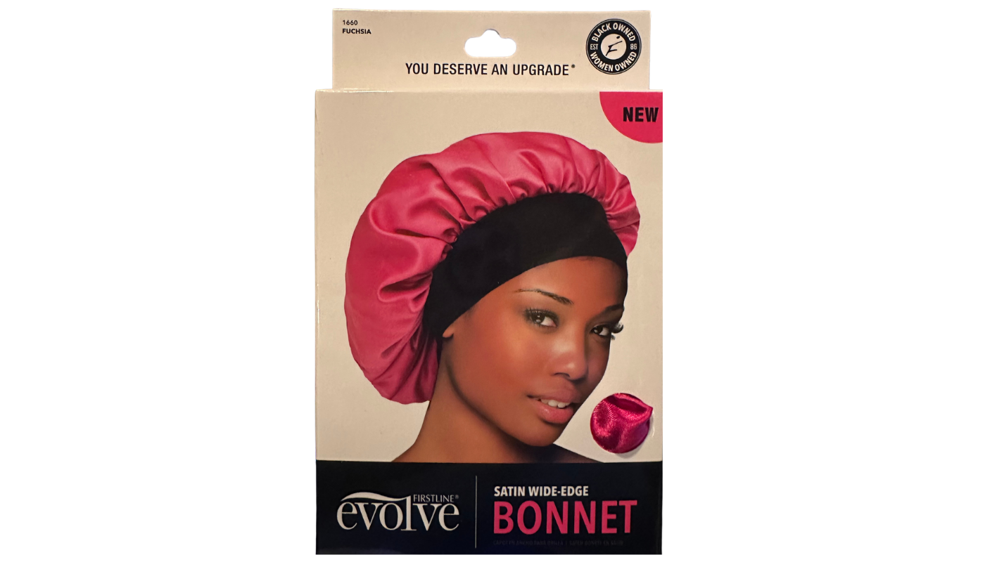 Evolve Satin Wide-Edge Bonnet-Fuschia