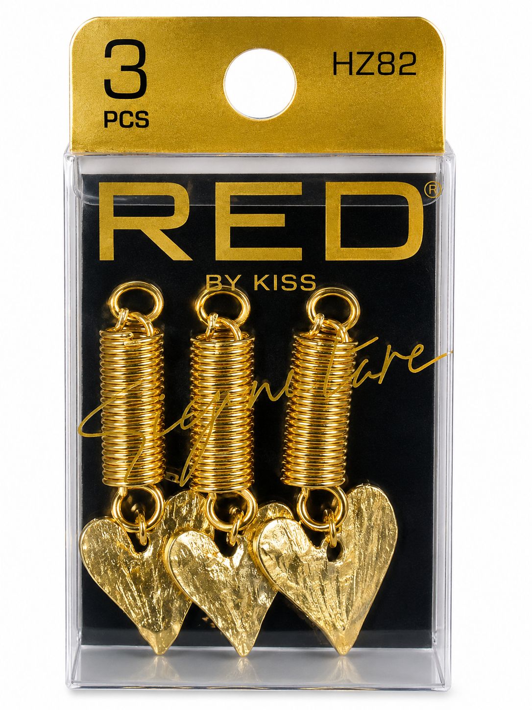 Braid Charms: Signature Gold Spiral Heart