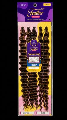Outre Premium Purple Pack Brazilian Bundle Feather Crochet Braids - DEEP 18" Color: 4/30