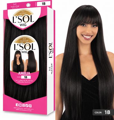 Mayde L'SOL Full Wig - AMELIA-Color:1B