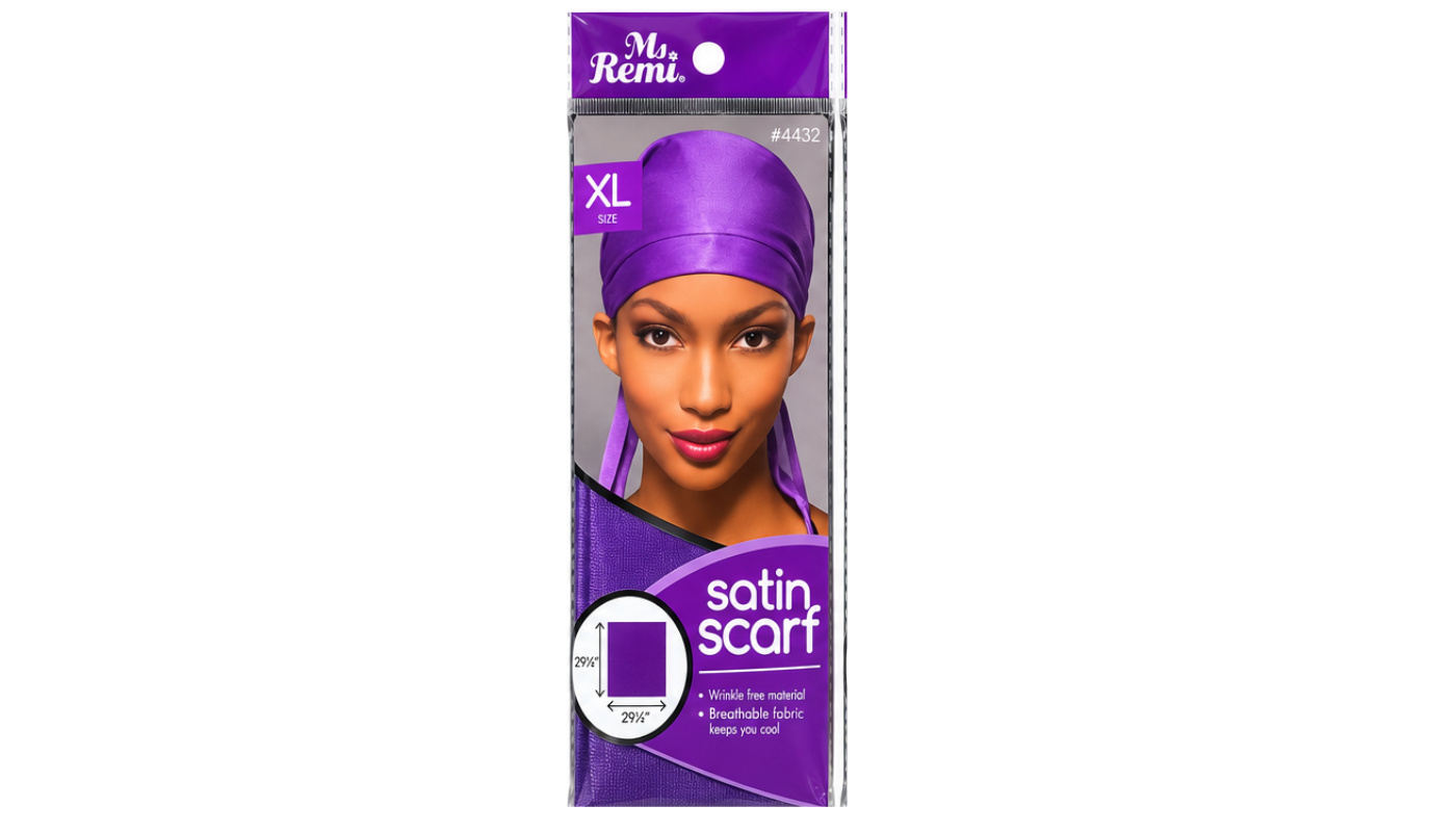 Ms.Remi Satin Scarf-Purple
