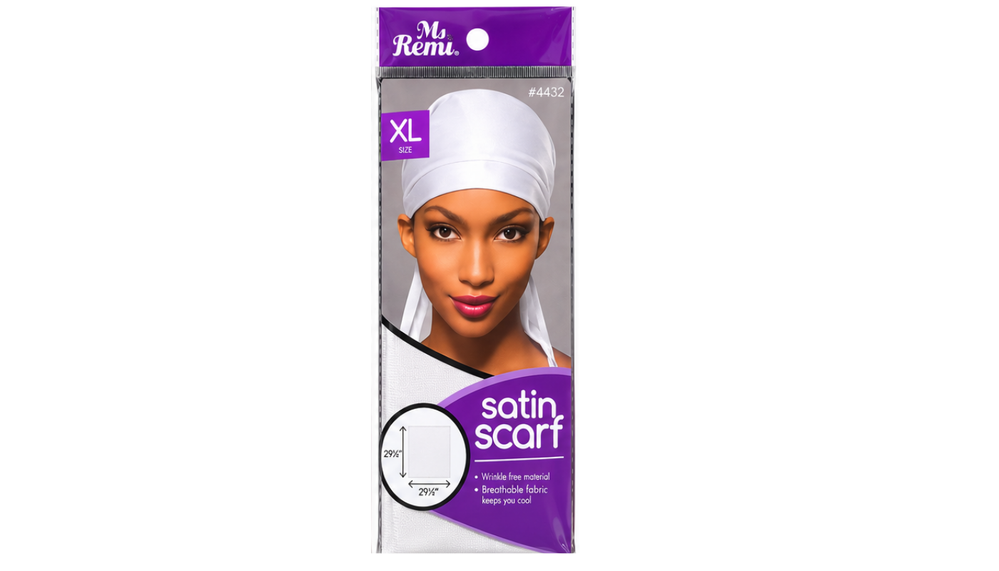 Ms.Remi Satin Scarf-White