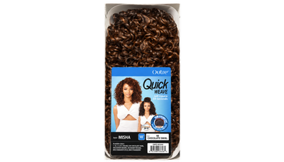 Outre Half Wig Quick Weave Misha Color:DR Chocolate  Swirl