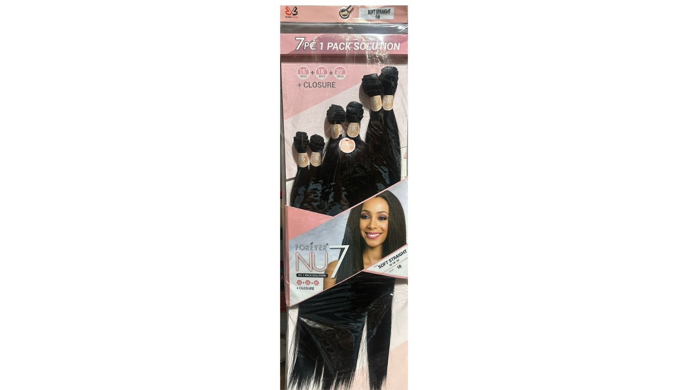 Bobbi Boss Forever NU 7 Weave -SOFT STRAIGHT 7 PCS 16" 18" 20"+Closure- Color:1B