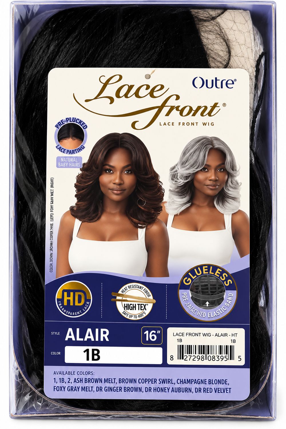 Outre Synthetic HD Lace Front Wig - ALAIR-Color: 1B
