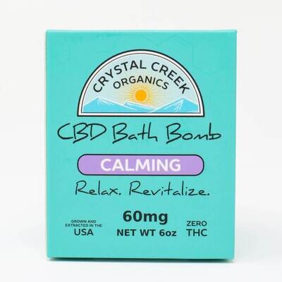 Calming Full Spectrum 60mg CBD Bath Bomb Ws