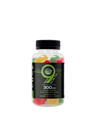 Delta-9 Infused Gummy Squares (30 per Jar, 300mg) - (Less Than 0.3% THC by Mass %) - Sunstate Hemp