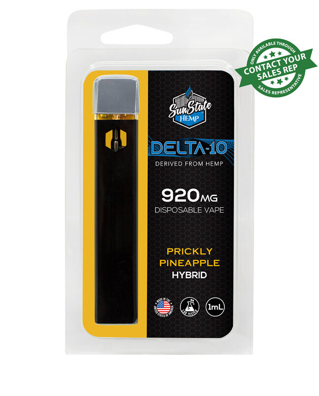 Delta-10 Disposable Vape from Sunstate Hemp (3 Strains)