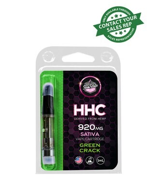 HHC CARTRIDGE - SATIVA - GREEN CRACK 1ML 920MG