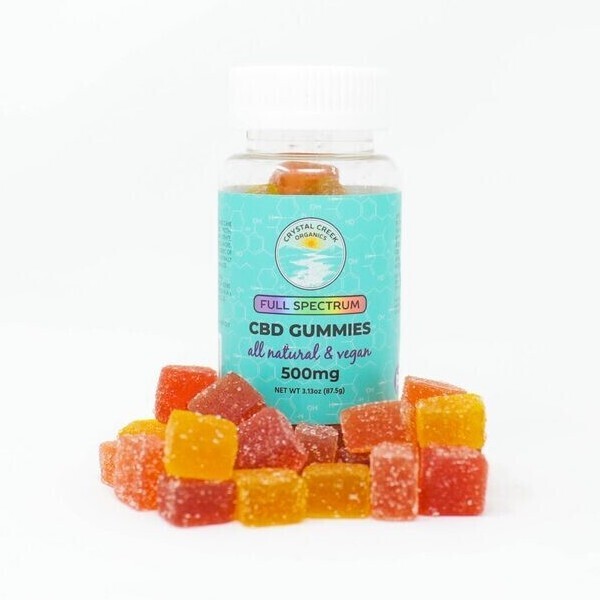 Full Spectrum Vegan Gummies 500mg - Crystal Creek Organics