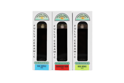 1ml Delta-8 Disposable Vapes - Fully Ceramic! (24 Different Strains) - Crystal Creek Organics