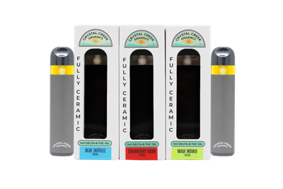 1ml Delta-8 Disposable Vapes - Fully Ceramic! (24 Different Strains) - Crystal Creek Organics