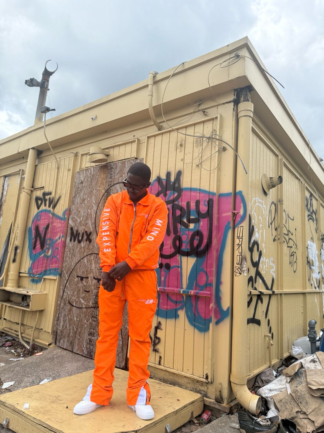 Safety Orange Windbreaker Set