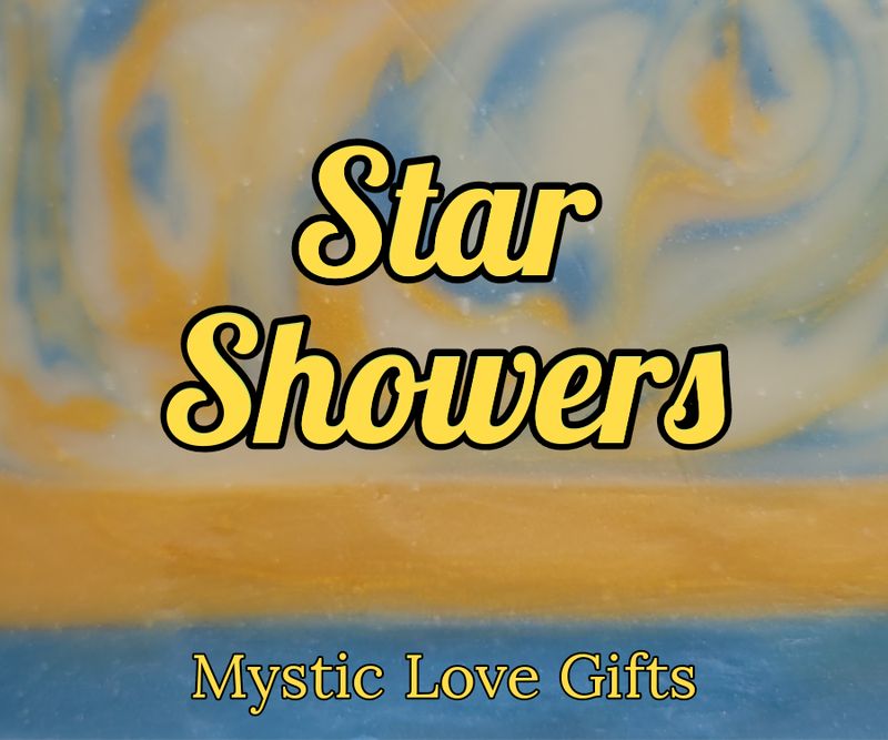 star showers candle product label
